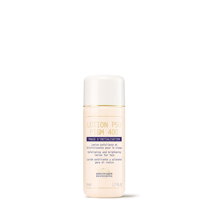 Biologique Recherche exfoliating toner P50 PIGM 400, brightening toner for hyperpigmentation, dark spots, and dull skin