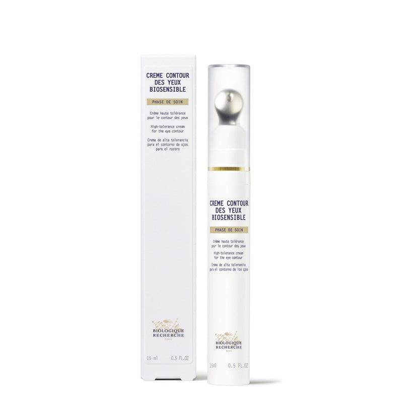 What is the Biologique Recherche Creme Contour des Yeux Biosensible? An eye cream for sensitive skin types. Formulated to minimize any eye irritation and smooth fine lines and wrinkles.