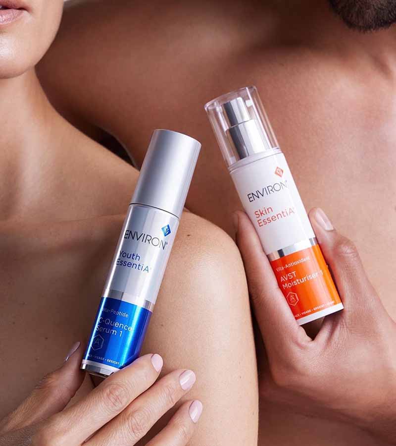 Shop Environ Youth EssentiA anti-aging skincare collection with Vitamin A serums and moisturizers for youthful, radiant skin