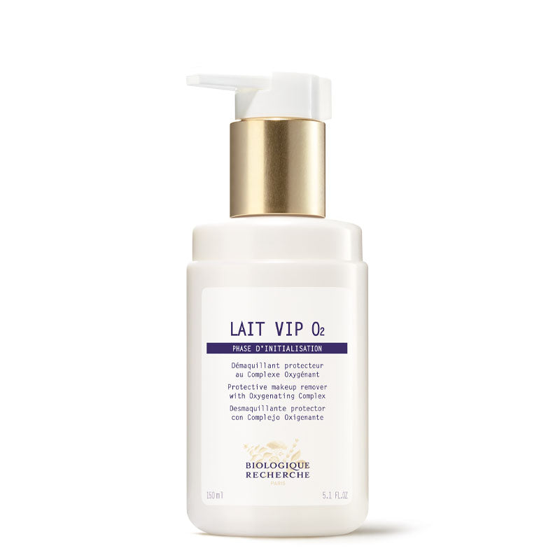 What is Biologique Recherche Lait VIP O2? Lait VIP O2 NEW Formula is an oxygenating milky face cleanser for dull devitalized skin.