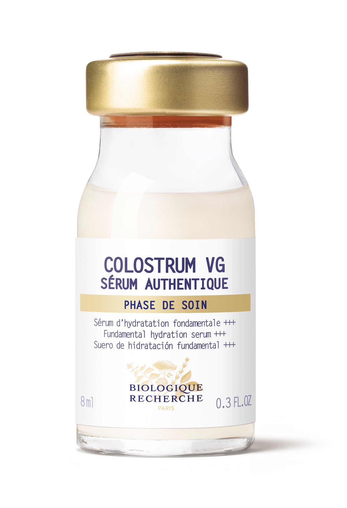 Biologique Recherche Serum Colostrum VG intense hydration serum for dry and dehydrated skin, nourishing face serum to improve softness and comfort