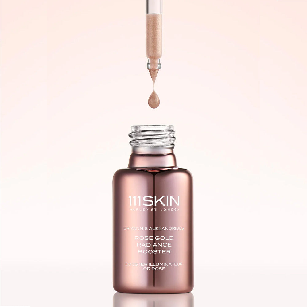 111SKIN Rose Gold Radiance Booster Open Bottle
