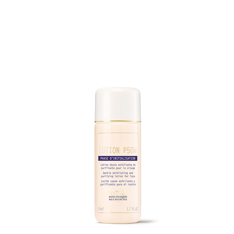 Biologique Recherche Lotion P50W gentle exfoliating toner for sensitive, reactive skin, improves texture and maintains skin balance