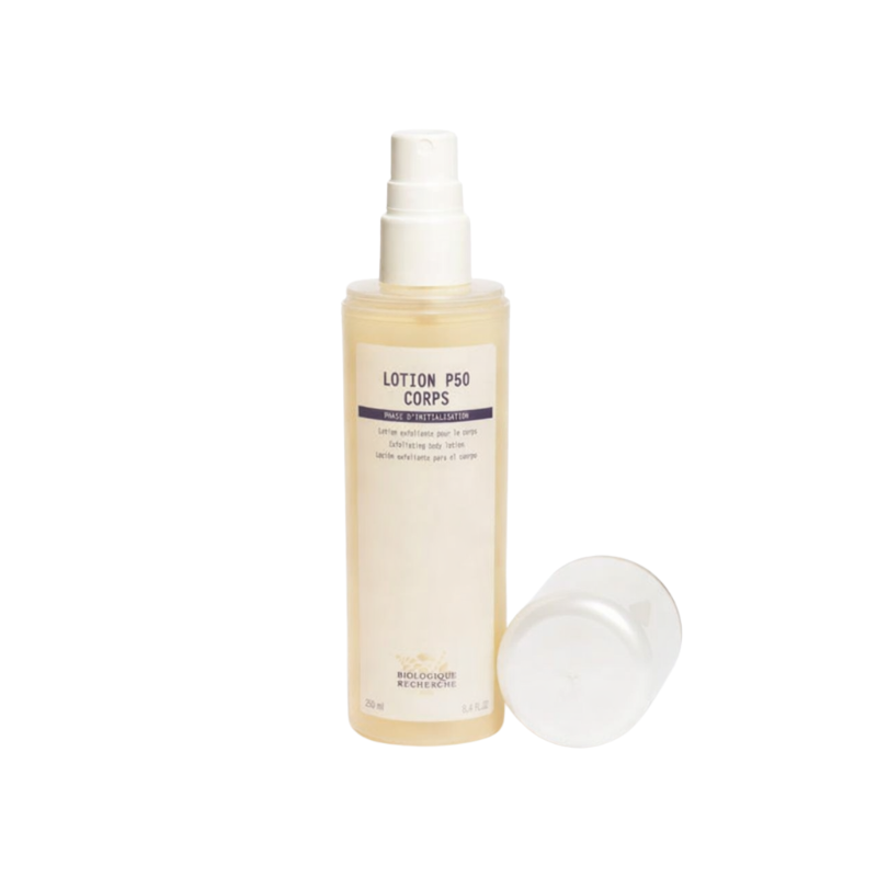 Biologique Recherche Lotion P50 Corps exfoliating body treatment for rough, bumpy skin, improves texture and skin smoothness