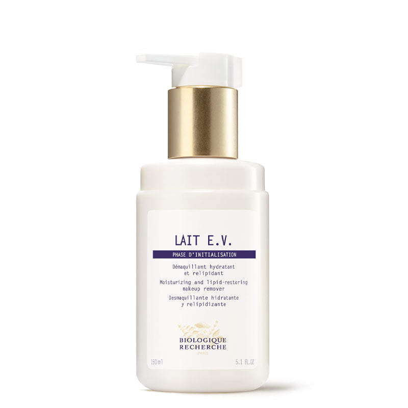 What is Biologique Recherche Lait E.V.? Lait E.V. is a Vitamin E, A, & F rich milky face cleanser for dull, dehydrated and dry skin types