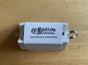 Ceramic Toothpaste Holder -- CO Bigelow Logo ** Metal Turnkey