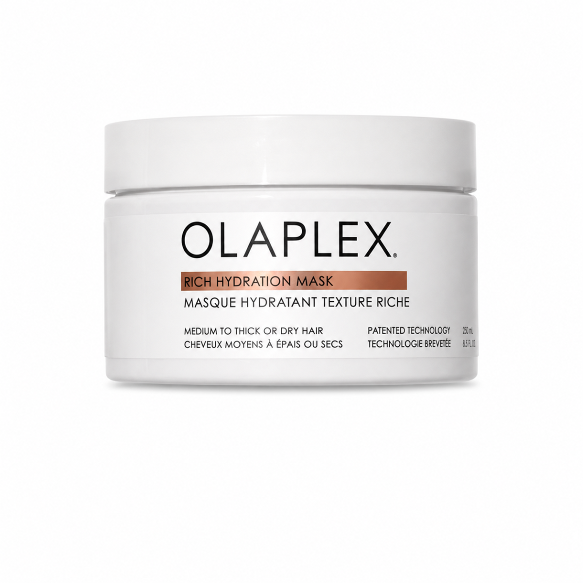 Product container on white background