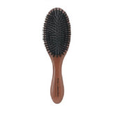 Flat Oval Smoothing Brush -- Boar Bristle Brush